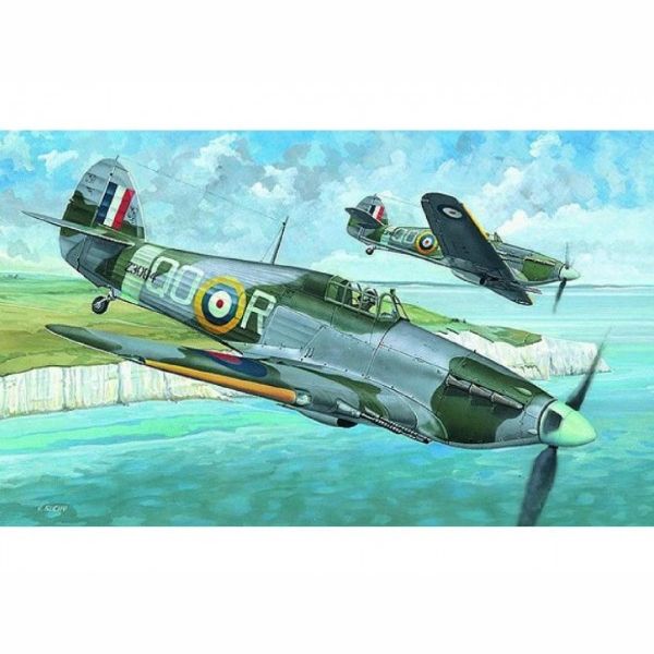 Model Hawker Hurricane MK.IIC 13,6x16,9cm v krabici 25x14,5x4,5cm 