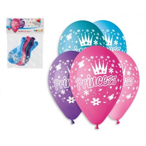 Balonek/Balonky nafukovací princezny 12'' průměr 30cm 5ks 