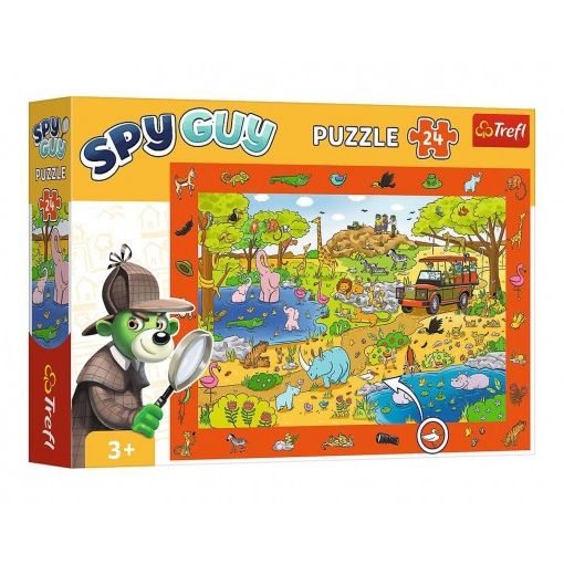 Puzzle Spy Guy - Safari 18,9x13,4cm 24 dílků v krabici 33x23x6cm 