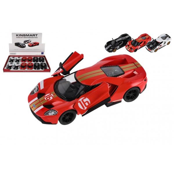 Auto Kinsmart Ford GT 1:38 kov/plast 12,5cm 3 barvy 