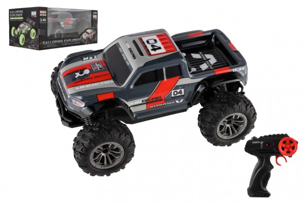 Auto RC pick up terénní 25 cm 2,4GHZ šedo-červený