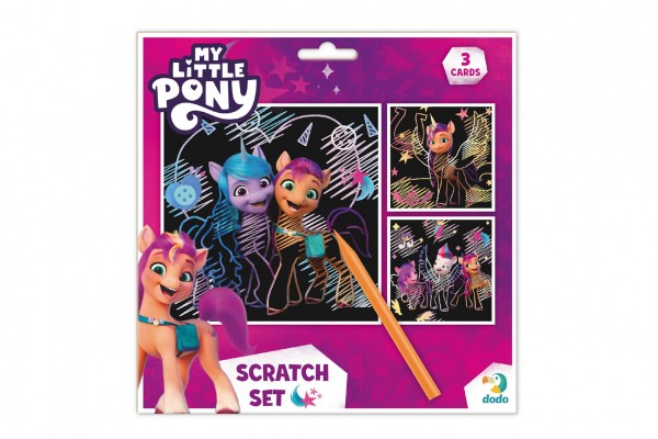 Škrabací obrázek 3ks barevný My little Pony